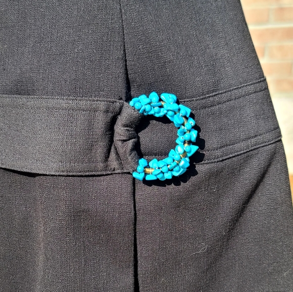 David Meister black pleated dress - Picture 3 of 7